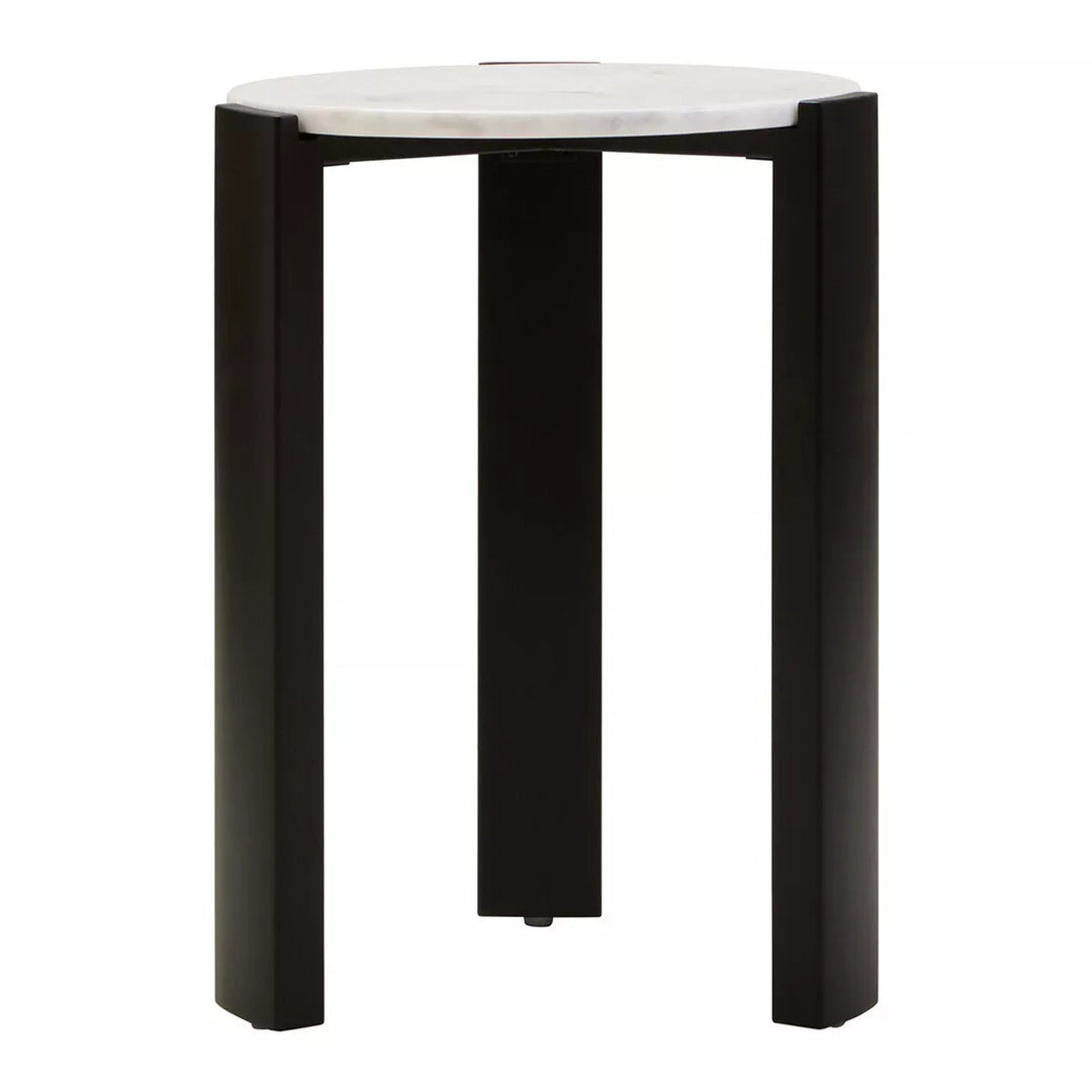 Palermo Round Top Side Table - White Marble
