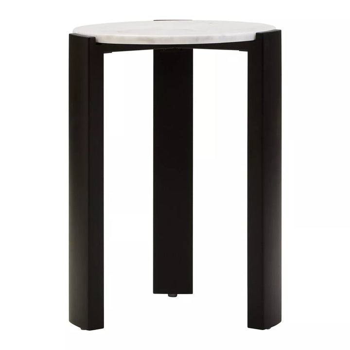 Palermo Round Top Side Table - White Marble