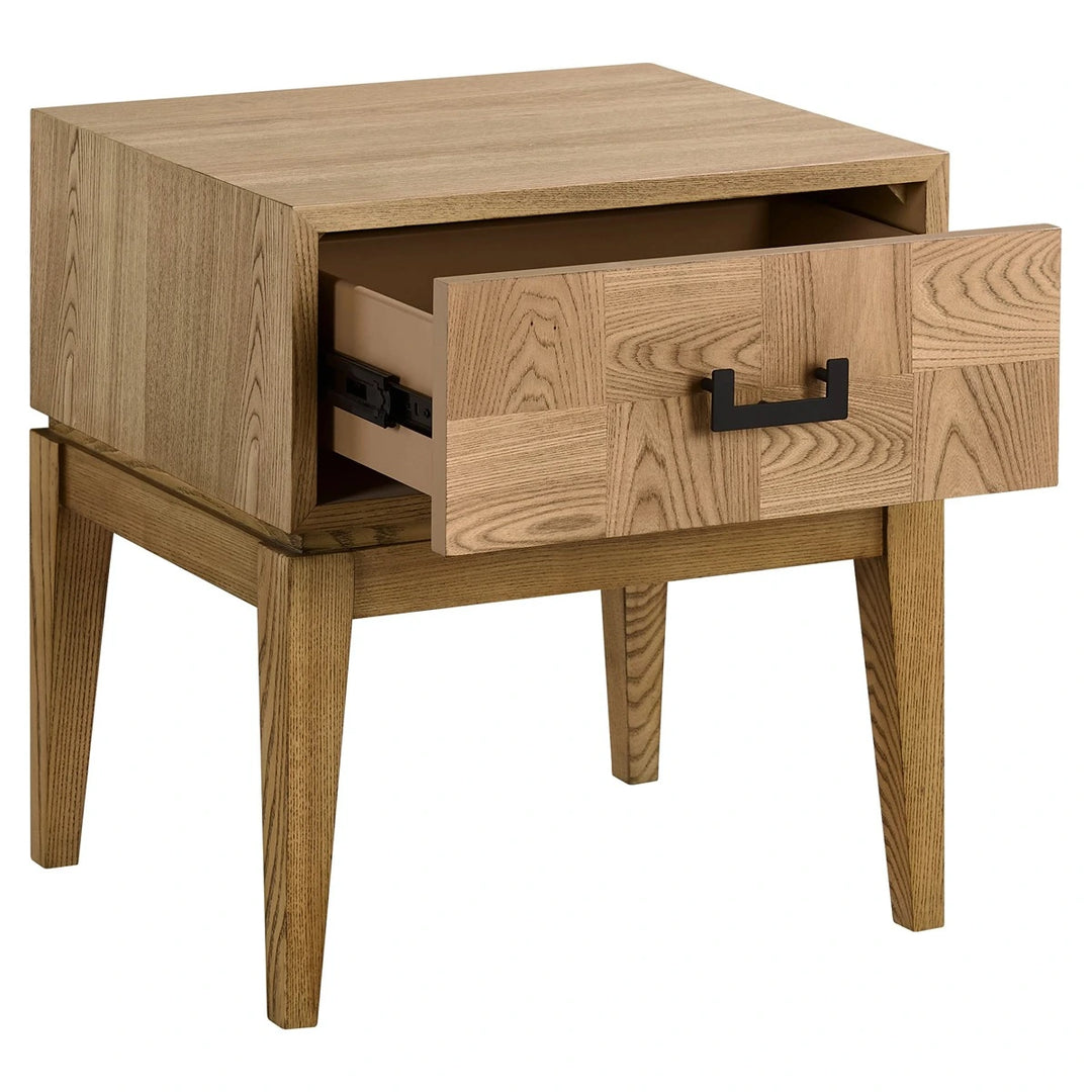 Dianthe One Drawer Side Table - Natural