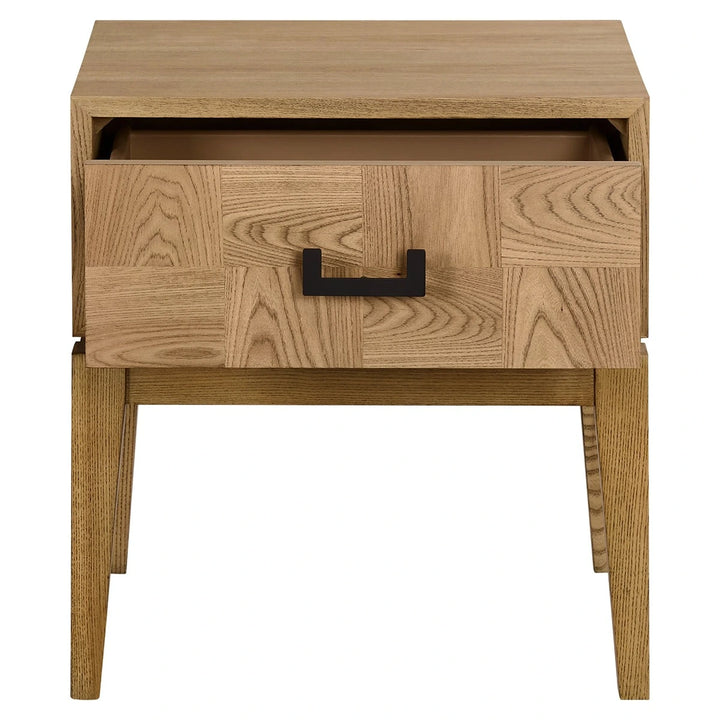 Dianthe One Drawer Side Table - Natural