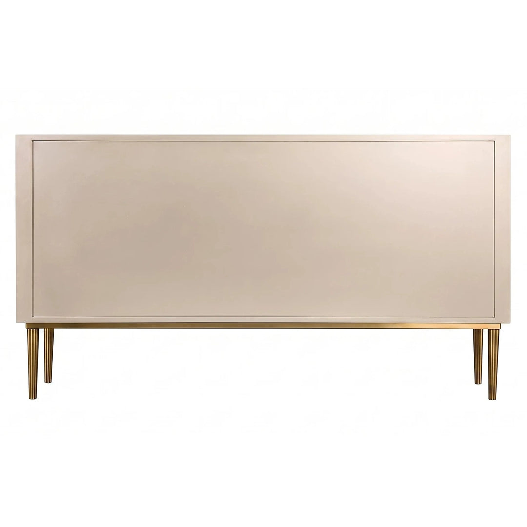 Duska Three Door Flute Detail Sideboard - Champagne Gold