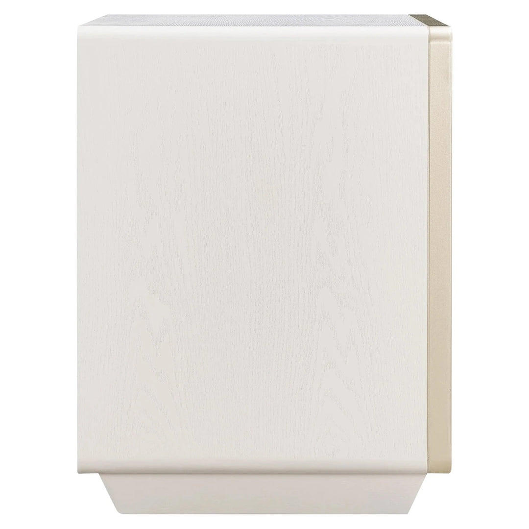 Dorota Two Drawer Bedside Table - Ivory