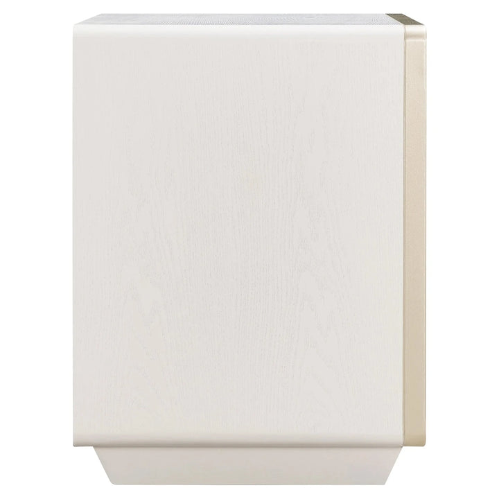 Dorota Two Drawer Bedside Table - Ivory