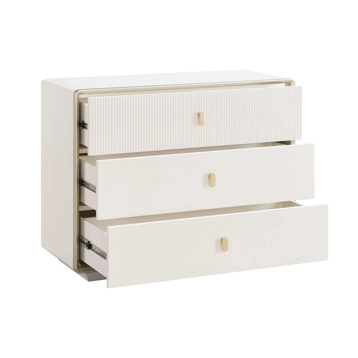Dorota Three Drawer Chest - Ivory