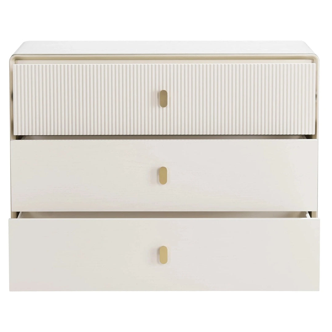 Dorota Three Drawer Chest - Ivory