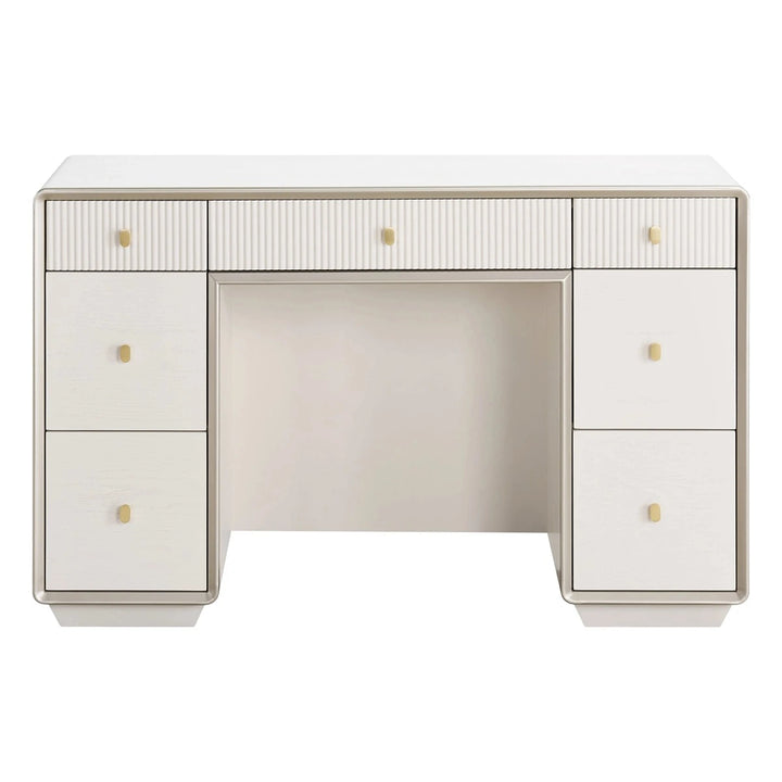 Dorota Seven Drawer Dressing Table - Ivory