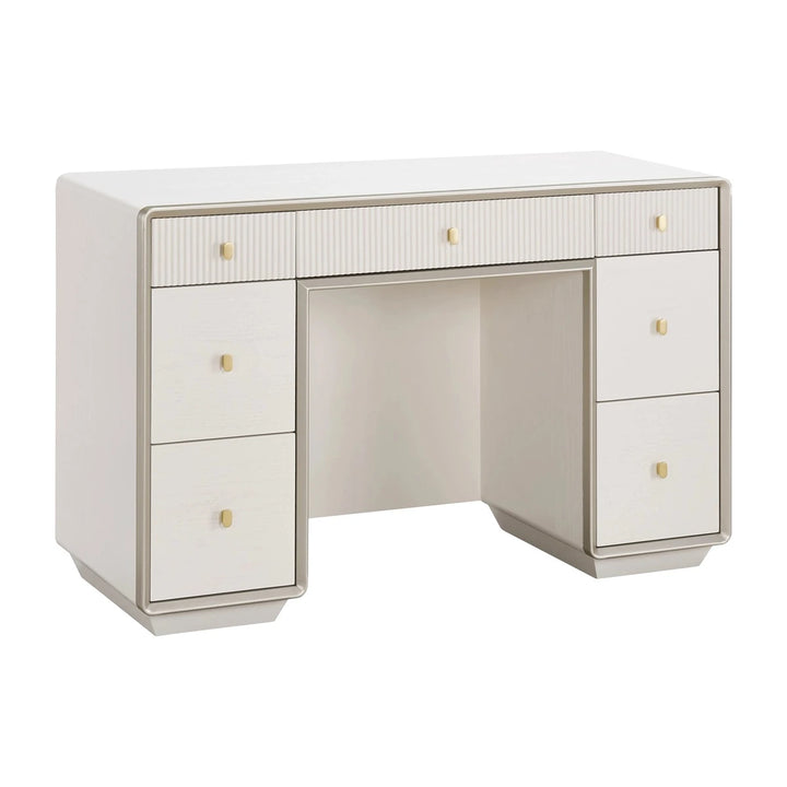 Dorota Seven Drawer Dressing Table - Ivory