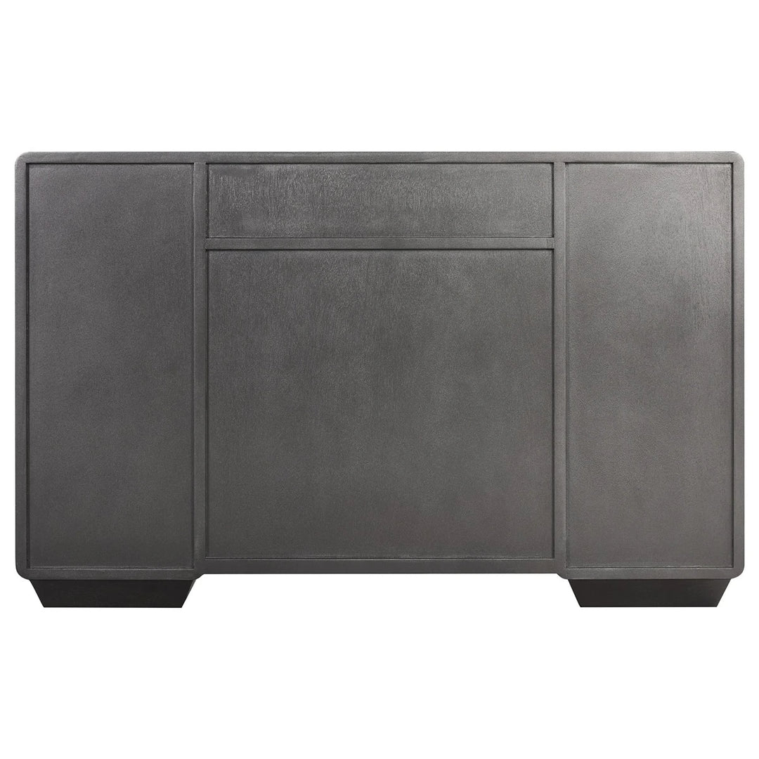 Dorota Wood Veneer Seven Drawer Dressing Table - Brown Grey