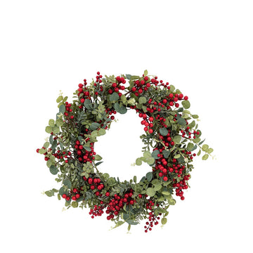 Gallery Interiors Windsor Wine Traditions Red Berry Wreath