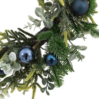 Gallery Interiors Merry Midnight Navy Bauble Wreath