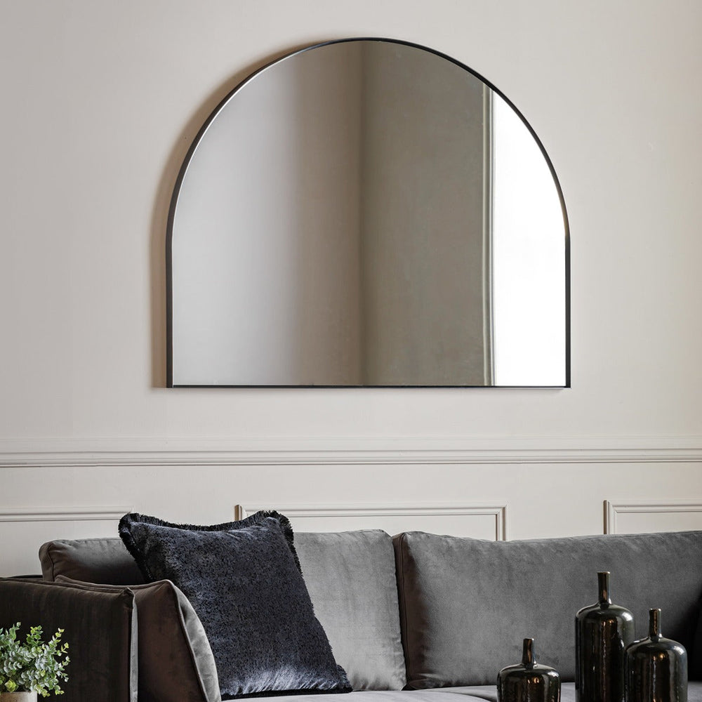 Holworth Overmantle Mirror 110x90cm - Black GalleryDirect 2