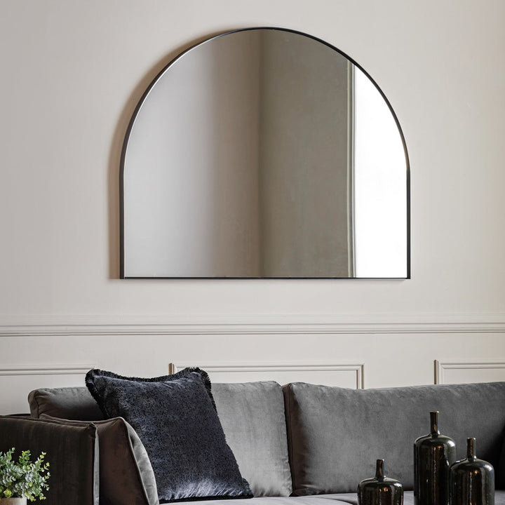 Holworth Overmantle Mirror 110x90cm - Black GalleryDirect 2