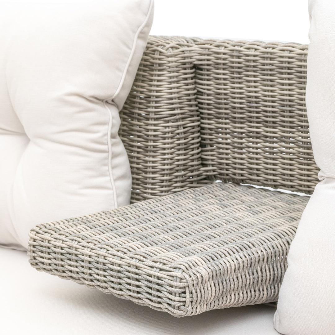 Porto Outdoor Rattan Storage 2 Seater Sofa - Natural GalleryDirect 4