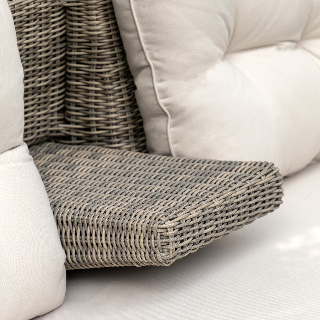 Porto Outdoor Rattan Storage 2 Seater Sofa - Natural GalleryDirect 6