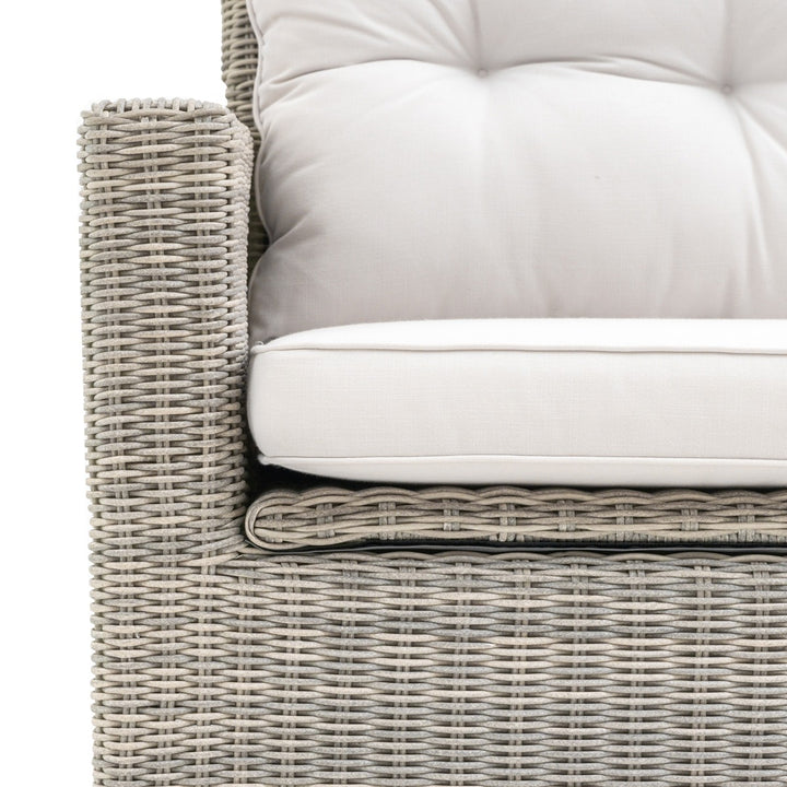 Porto Outdoor Rattan Storage 2 Seater Sofa - Natural GalleryDirect 9