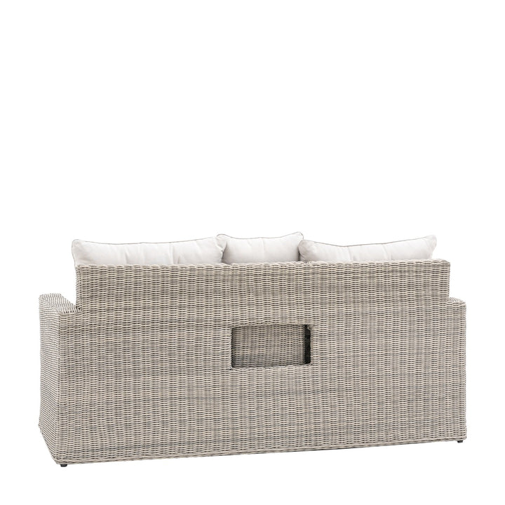 Porto Outdoor Rattan Storage 2 Seater Sofa - Natural GalleryDirect 10