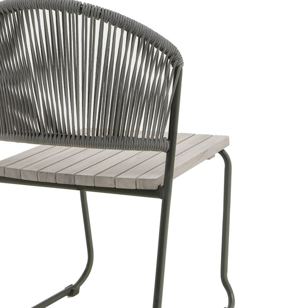 Taranto Outdoor Set of 2 Dining Chairs - Black & Grey GalleryDS 8