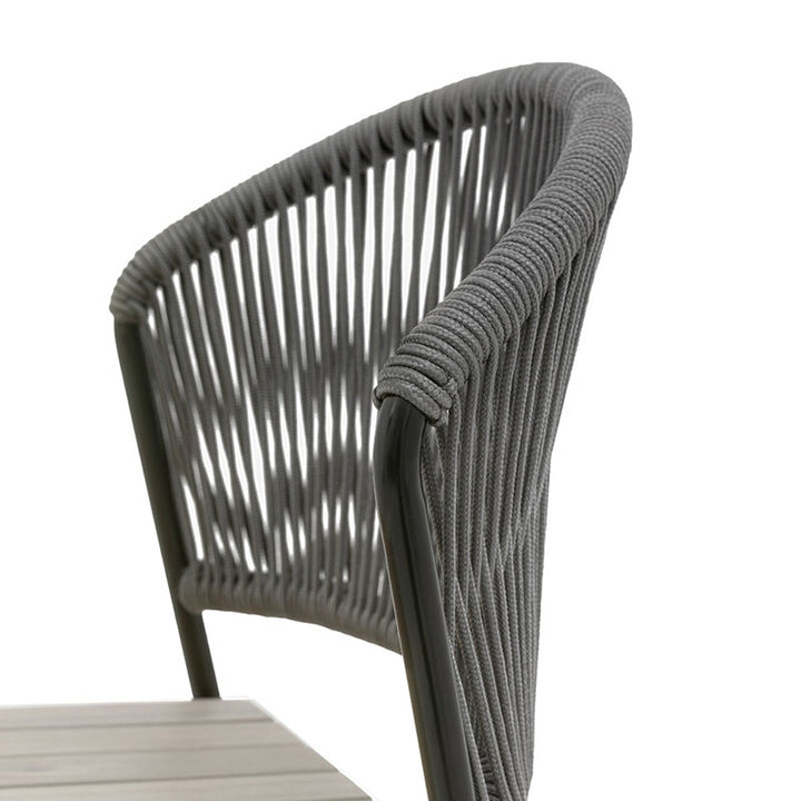 Taranto Outdoor Set of 2 Dining Chairs - Black & Grey GalleryDS 9
