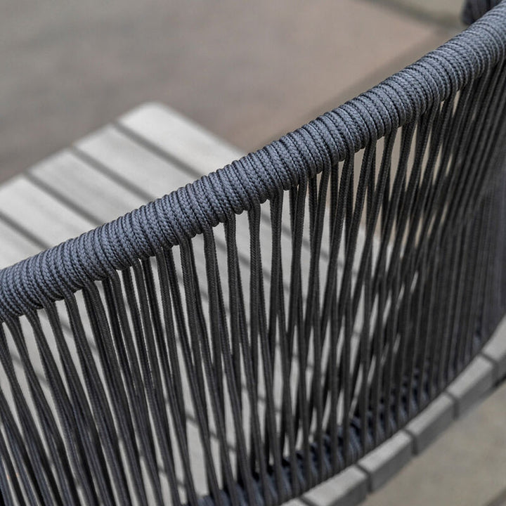 Taranto Outdoor Set of 2 Dining Chairs - Black & Grey GalleryDS 4