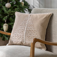 Gallery Interiors Pearly White Single Tree Cushion - 45x45cm