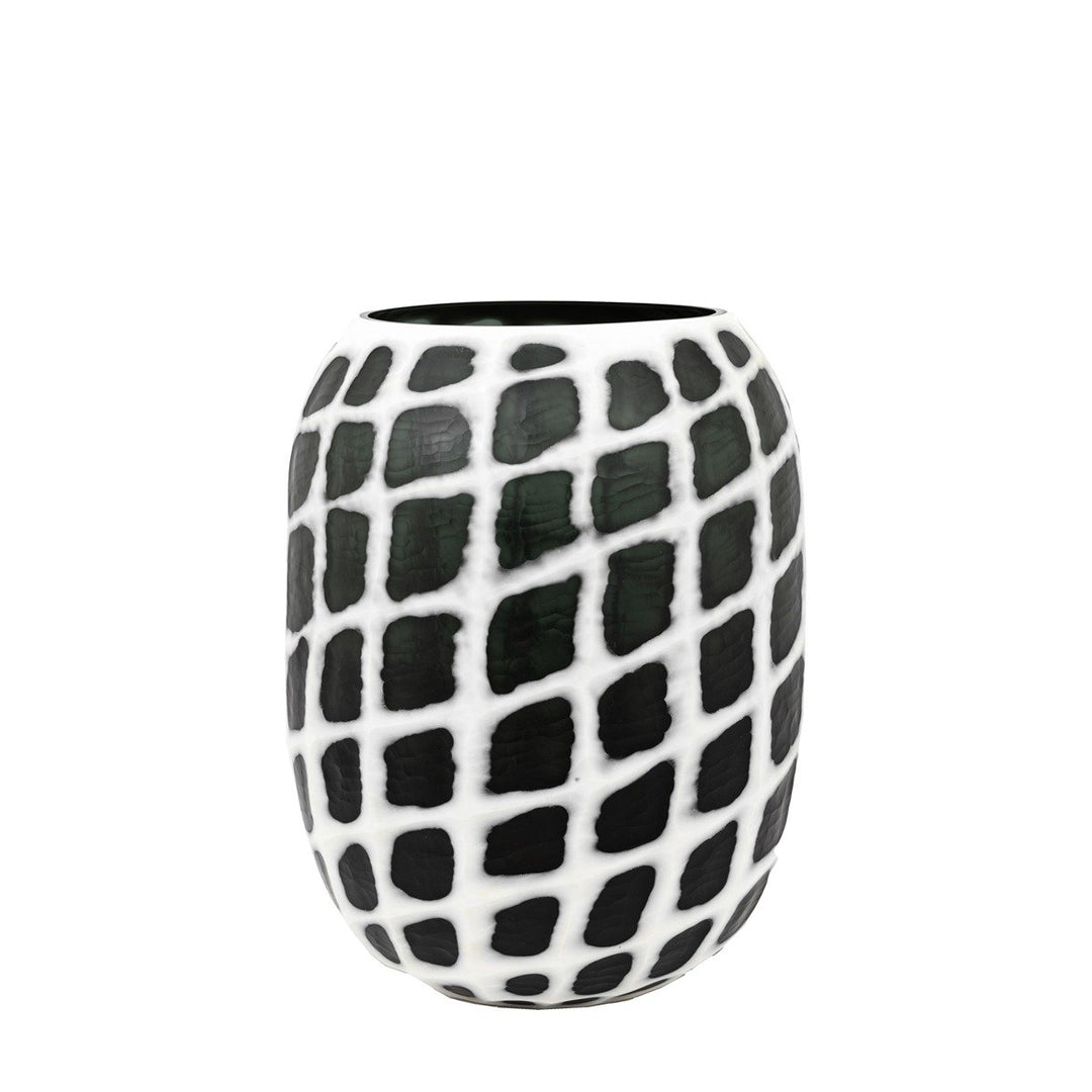 Valencia Handblown Carved Monochrome Glass Vase GalleryDirect 7