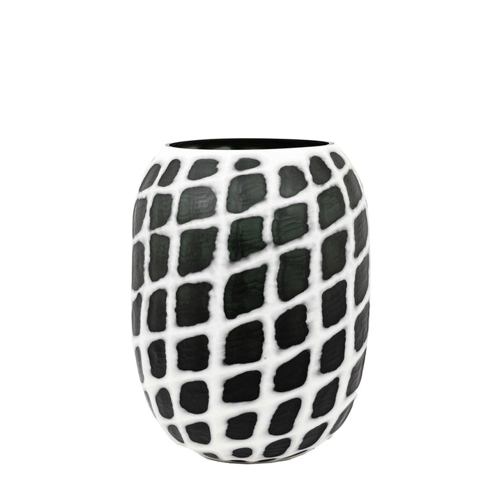 Valencia Handblown Carved Monochrome Glass Vase GalleryDirect 7