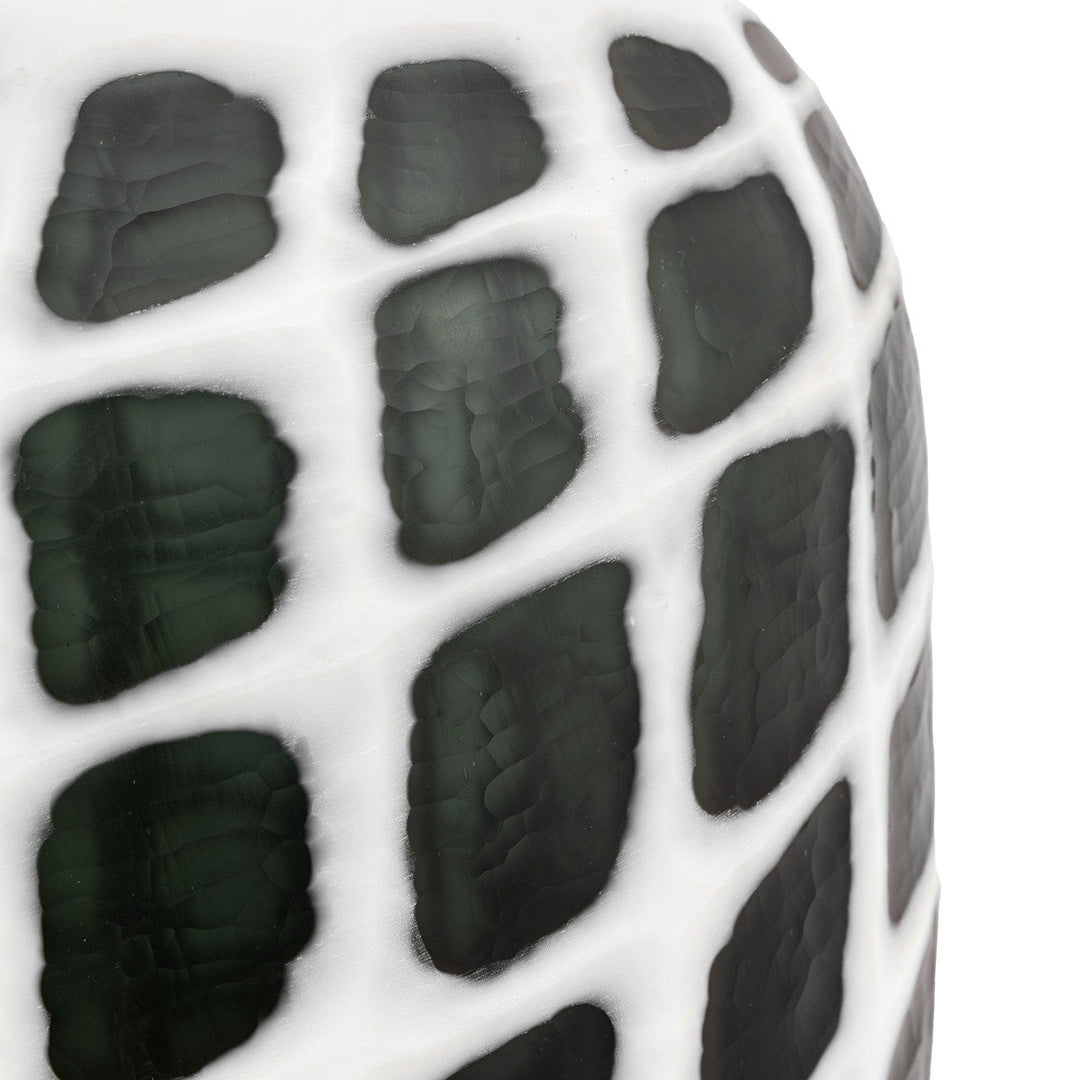 Valencia Handblown Carved Monochrome Glass Vase GalleryDirect 10