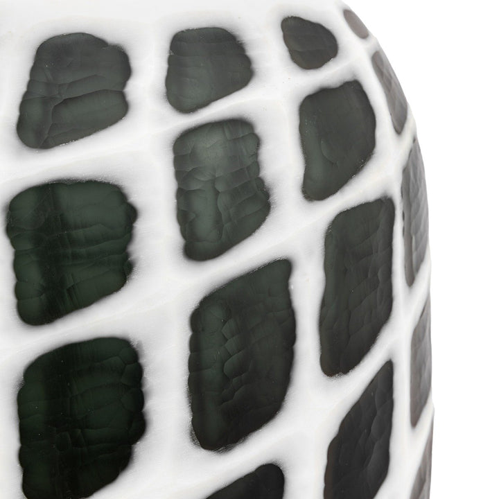 Valencia Handblown Carved Monochrome Glass Vase GalleryDirect 10