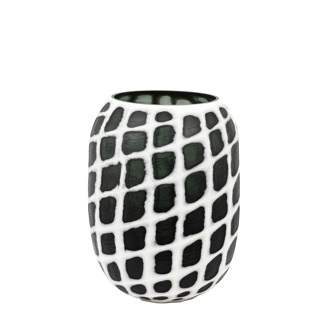 Valencia Handblown Carved Monochrome Glass Vase GalleryDirect 11