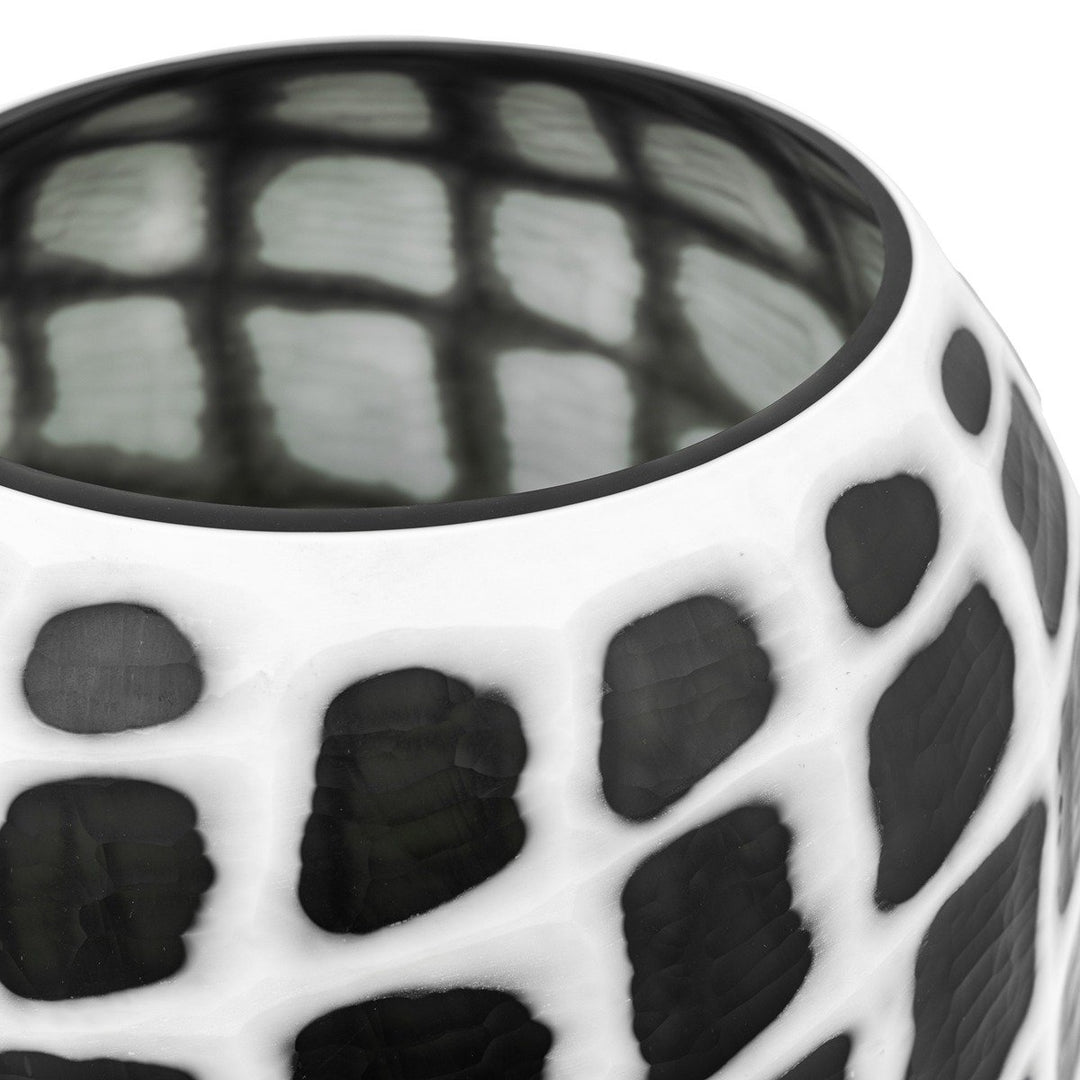 Valencia Handblown Carved Monochrome Glass Vase GalleryDirect 12
