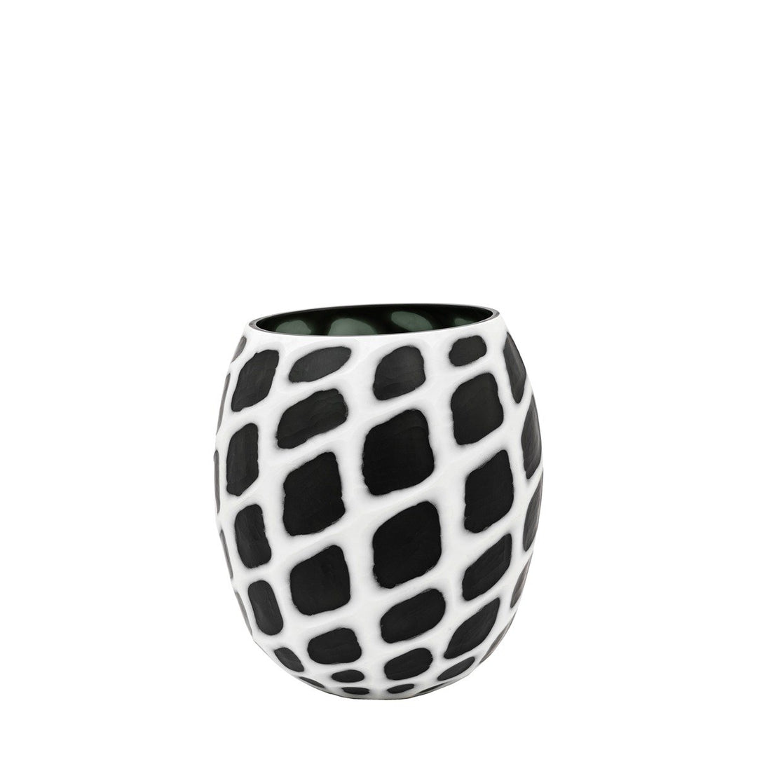 Valencia Handblown Carved Monochrome Glass Vase GalleryDirect 1