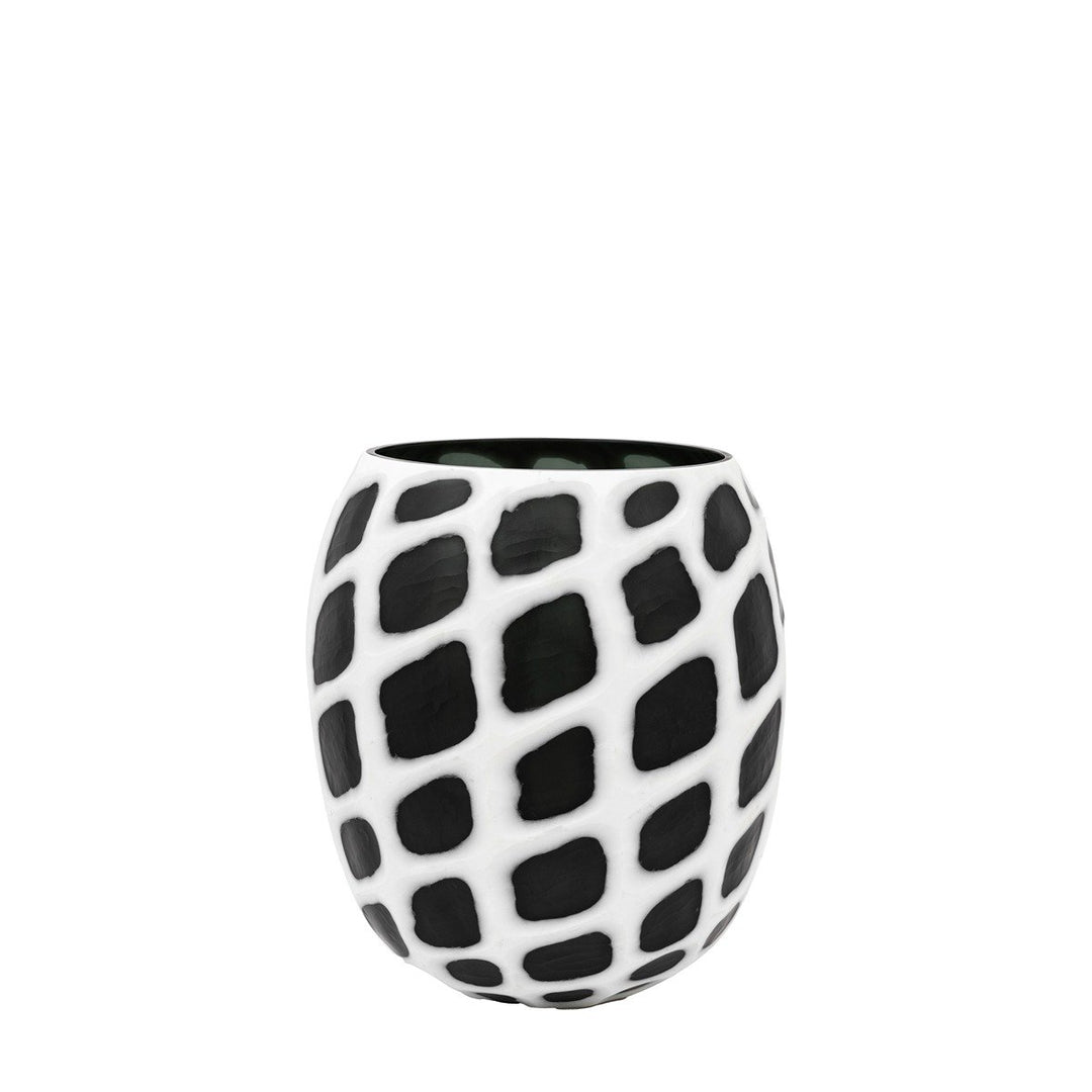 Valencia Handblown Carved Monochrome Glass Vase GalleryDirect 4