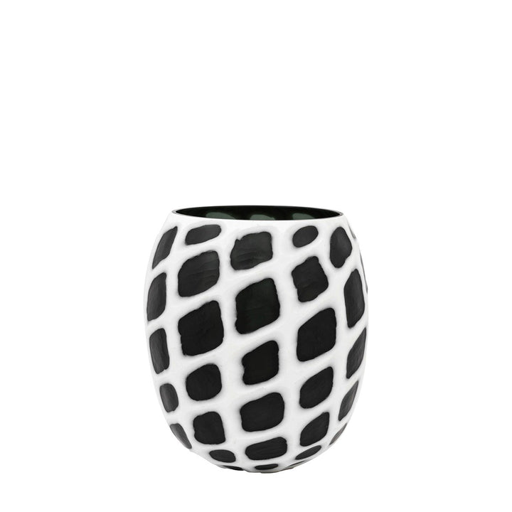 Valencia Handblown Carved Monochrome Glass Vase GalleryDirect 4