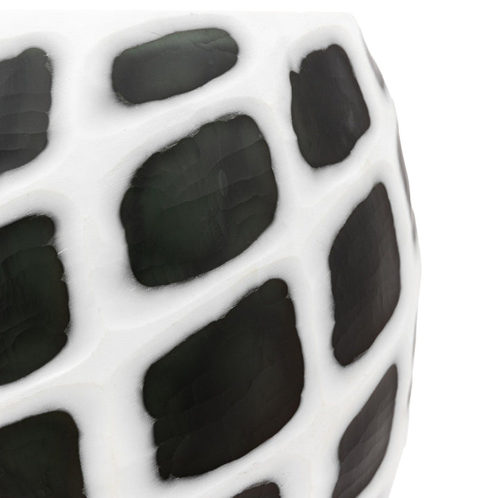 Valencia Handblown Carved Monochrome Glass Vase GalleryDirect 5