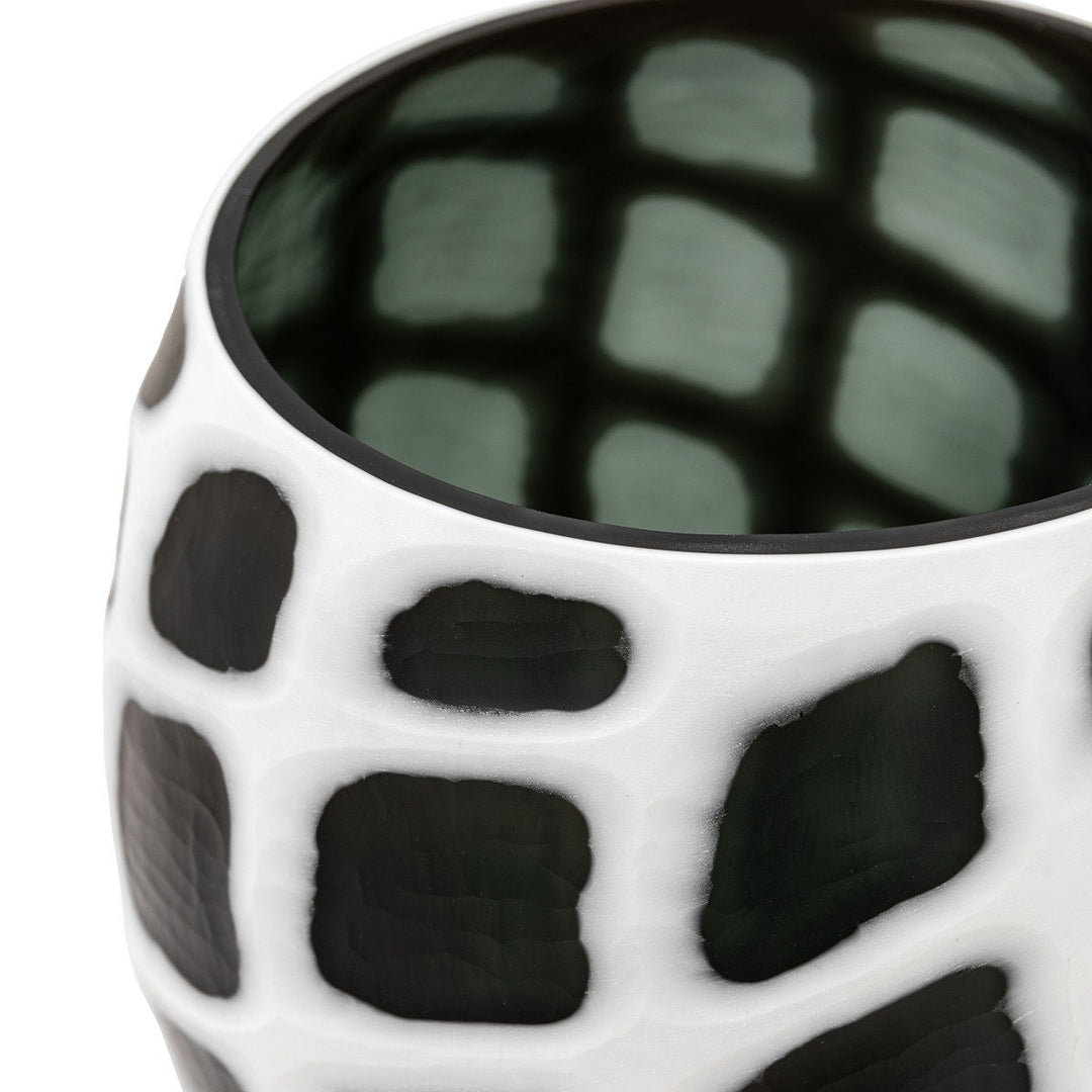 Valencia Handblown Carved Monochrome Glass Vase GalleryDirect 6