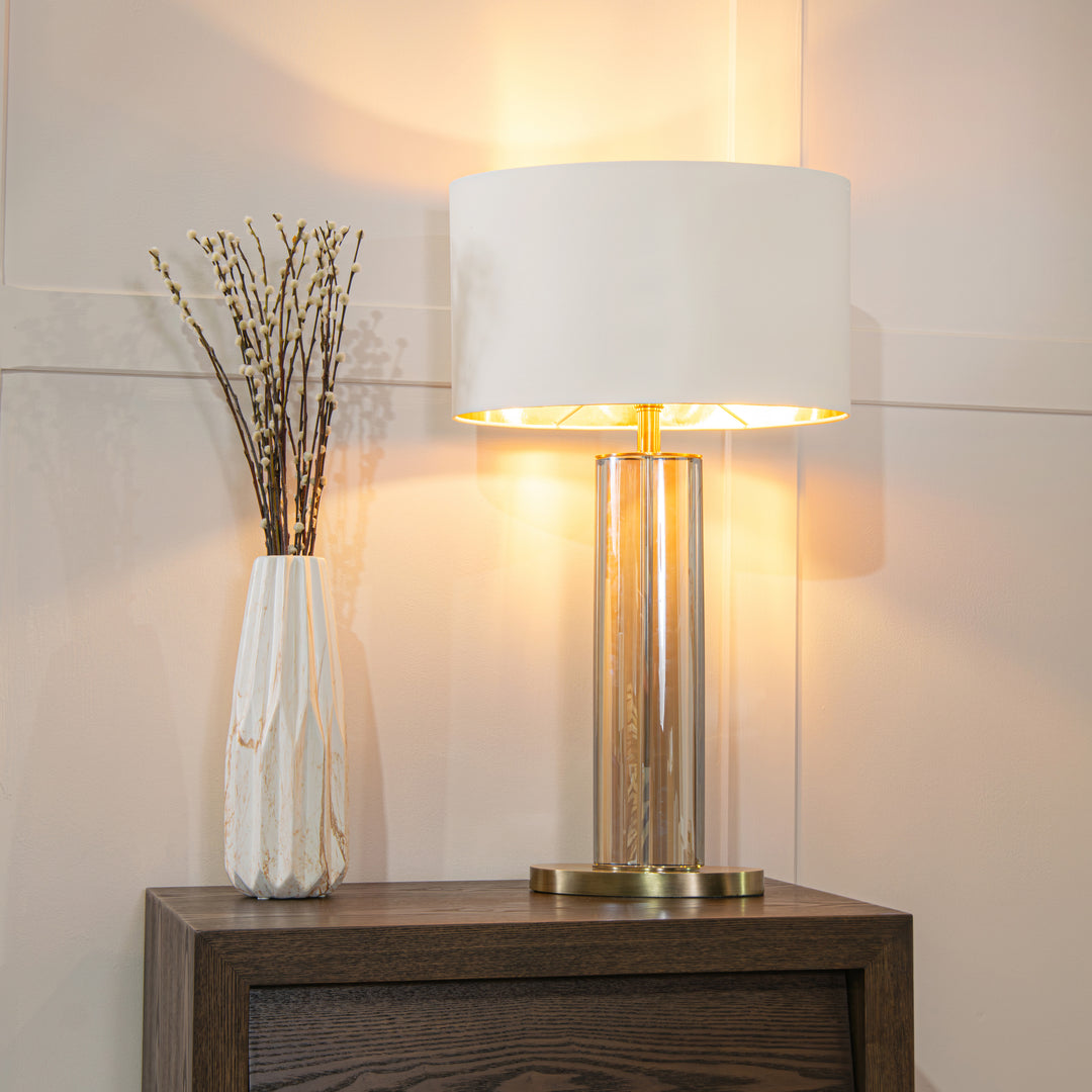 Lisle Tall Table Lamp - Antique Brass