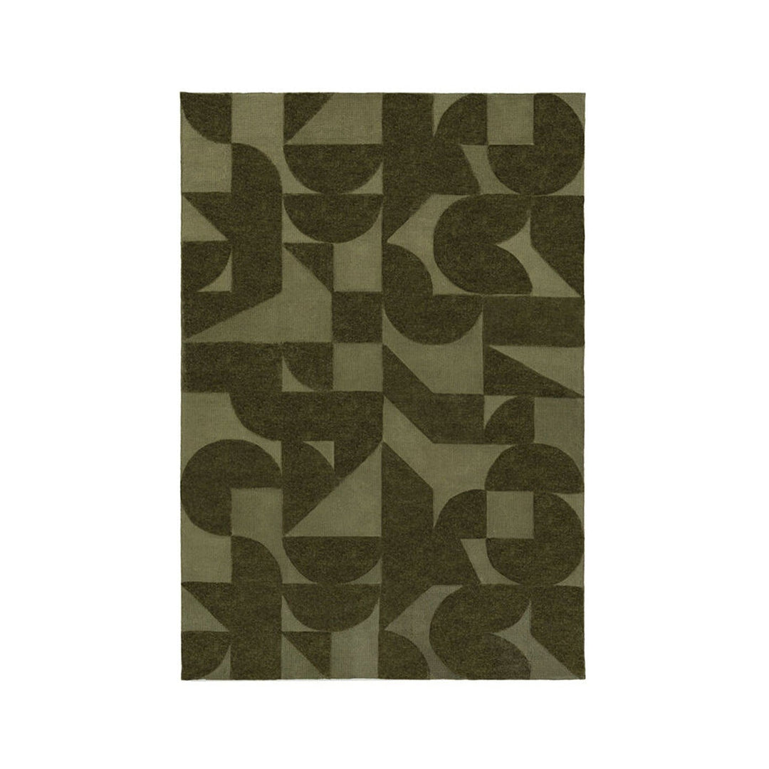 Collide Rug 120x180cm - Olive GalleryDirect 1