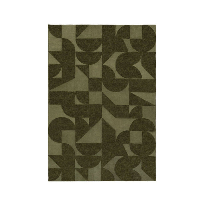 Collide Rug 120x180cm - Olive GalleryDirect 1