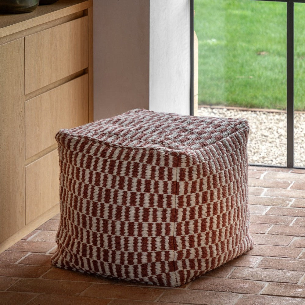 Rauma Wool Woven Pouffe - Nutmeg GalleryDirect 2