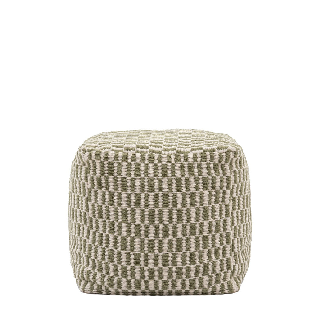 Rauma Wool Woven Pouffe - Olive GalleryDirect 2