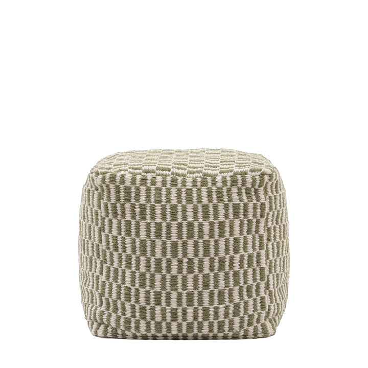Rauma Wool Woven Pouffe - Olive GalleryDirect 2