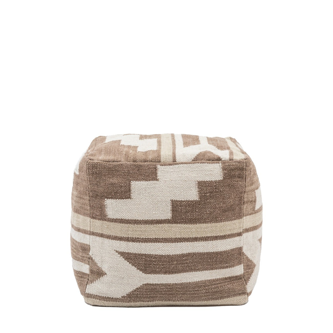 Falun Tonal Pouffe - Biscuit GalleryDirect 1