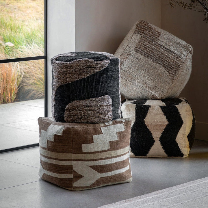 Falun Tonal Pouffe - Biscuit GalleryDirect 6