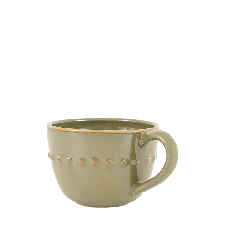 Organic Set of 4 Beaded Mug - Olive