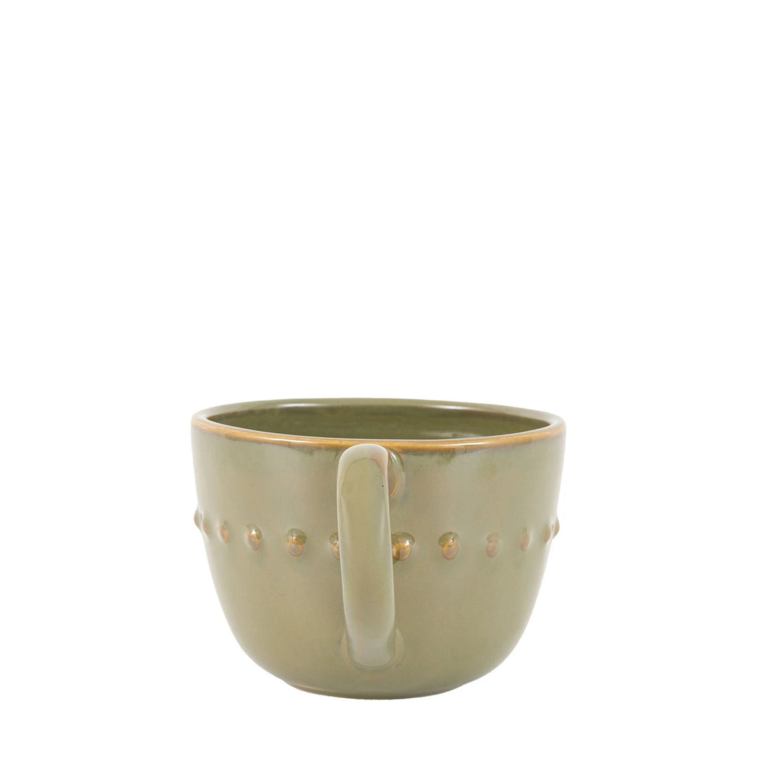 Organic Set of 4 Beaded Mug - Olive