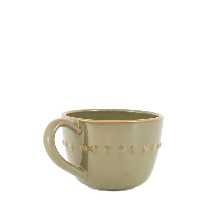 Organic Set of 4 Beaded Mug - Olive