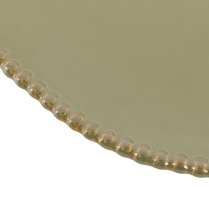 Organic Set of 4 Beaded Side Plate - Olive