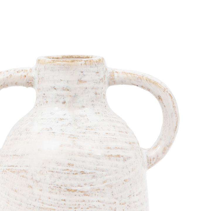 Mobi Ceramic Bottle Vase - Off White GalleryDirect 7
