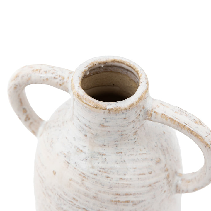 Mobi Ceramic Bottle Vase - Off White GalleryDirect 8