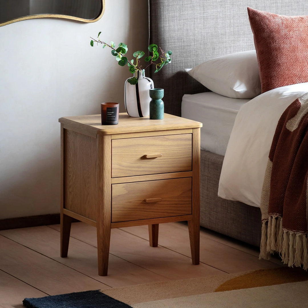 Camden 2 Drawer Bedside Table - Natural